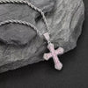 Wholesale Hiphop Cross Copper Zircon Pendant Necklace