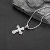 Wholesale Hiphop Cross Copper Zircon Pendant Necklace