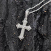 Wholesale Hiphop Cross Copper Zircon Pendant Necklace