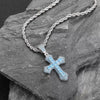 Wholesale Hiphop Cross Copper Zircon Pendant Necklace