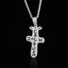 Wholesale Hiphop Cross Copper Zircon Pendant Necklace