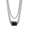 Wholesale Hiphop Fashion Stainless Steel Geometric Pendant Clavicle Chain Necklace For Women Electroplated Metal Accessories