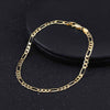 Wholesale Hiphop Geometric S925 Sterling Silver Bracelet Electroplated Figaro Chain Jewelry