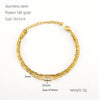 Wholesale Hiphop Geometric Stainless Steel 18K Gold Plated Double Layer Pig Nose Water Wave Chain Zircon Bracelet For Women