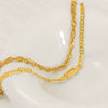 Wholesale Hiphop Geometric Stainless Steel 18K Gold Plated Double Layer Pig Nose Water Wave Chain Zircon Bracelet For Women