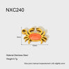 Wholesale Hiphop Ins Style Dripping Oil Stainless Steel Pendant With Devil's Eye Crab Shell And Flower Patterns