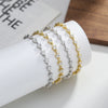 Wholesale Hiphop Ins Style Geometric Heartshaped Zircon Tennis Bracelet For Women S925 Silver Electroplated