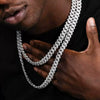 Wholesale Hiphop Jewelry Copper Set Zircon Cuban Chain Necklace