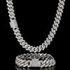 Wholesale Hiphop Jewelry Copper Set Zircon Cuban Chain Necklace