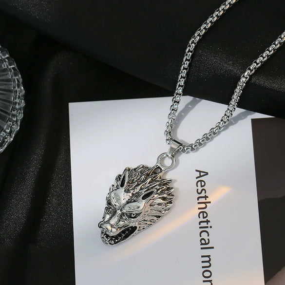 Wholesale Hiphop Personality Pendant Titanium Steel Necklace With Geometric Design For Men And Women