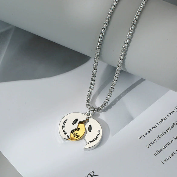 Wholesale Hiphop Personality Pendant Titanium Steel Necklace With Geometric Design For Men And Women
