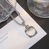 Wholesale Hiphop Personality Pendant Titanium Steel Necklace With Geometric Design For Men And Women