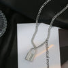 Wholesale Hiphop Personality Pendant Titanium Steel Necklace With Geometric Design For Men And Women