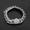 Wholesale Hiphop Rhombus Zircon Copper Cuban Chain Bracelet