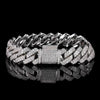 Wholesale Hiphop Rhombus Zircon Copper Cuban Chain Bracelet
