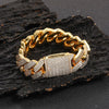 Wholesale Hiphop Rhombus Zircon Copper Cuban Chain Bracelet