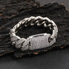 Wholesale Hiphop Rhombus Zircon Copper Cuban Chain Bracelet