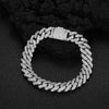 Wholesale Hiphop Rhombus Zircon Copper Cuban Chain Bracelet