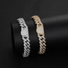 Wholesale Hiphop Rhombus Zircon Copper Cuban Chain Bracelet