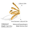 Wholesale Hiphop Rock Stylish Geometric Ring In Stainless Steel With Electroplating For Women