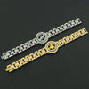 Wholesale Hiphop Rotatable Cross Alloy Watch Chain Bracelet For Men With Geometric Diamond Design