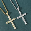 Wholesale Hiphop Square Cross Pendant With Microinlaid Zircon For Men Copper Hiphop Accessories