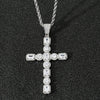 Wholesale Hiphop Square Cross Pendant With Microinlaid Zircon For Men Copper Hiphop Accessories