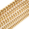 Wholesale Hiphop Stainless Steel Cuban Chain Micropaved Zircon Buckle Necklace With Geometric Pattern 18K Gold Electroplated