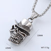 Wholesale Hiphop Street Necklace Titanium Steel Retro Exaggerated Skull Punk Style Geometric Polished