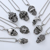 Wholesale Hiphop Street Necklace Titanium Steel Retro Exaggerated Skull Punk Style Geometric Polished