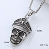 Wholesale Hiphop Street Necklace Titanium Steel Retro Exaggerated Skull Punk Style Geometric Polished