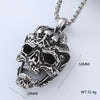 Wholesale Hiphop Street Necklace Titanium Steel Retro Exaggerated Skull Punk Style Geometric Polished