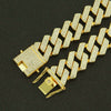 Wholesale Hiphop Style Alloy Cuban Chain Diamond Rings And Necklace With Geometric Design