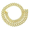 Wholesale Hiphop Style Alloy Cuban Chain Diamond Rings And Necklace With Geometric Design