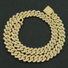 Wholesale Hiphop Style Alloy Cuban Chain Men's Necklace With Geometric Diamond Design