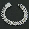 Wholesale Hiphop Style Alloy Cuban Chain Men's Necklace With Geometric Diamond Design