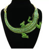 Wholesale Hiphop Style Alloy Diamond Animals Zodiac Star Crocodile Shape Women's Clavicle Chain Necklace