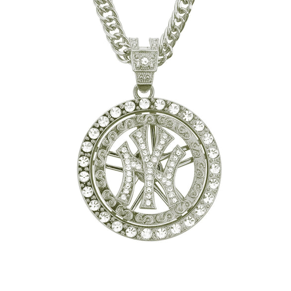 Wholesale Hiphop Style Alloy Necklace With Diamond And Geometric Symbol Logo Pendant For Men