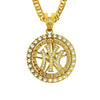 Wholesale Hiphop Style Alloy Necklace With Diamond And Geometric Symbol Logo Pendant For Men