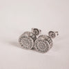 Wholesale Hiphop Style Copper Earrings With Microinlaid Zircon And Geometric Pattern