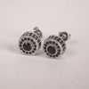 Wholesale Hiphop Style Copper Earrings With Microinlaid Zircon And Geometric Pattern