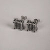 Wholesale Hiphop Style Copper Earrings With Microinlaid Zircon And Geometric Pattern