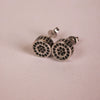 Wholesale Hiphop Style Copper Earrings With Microinlaid Zircon And Geometric Pattern