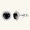 Wholesale Hiphop Style Geometric Moissanite Earrings S925 Sterling Silver Electroplated