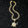 Wholesale Hiphop Style Shark Pendant Necklace Zinc Alloy Material Electroplating Treatment For Men
