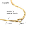 Wholesale Hiphop Style Stainless Steel And Titanium Steel Geometric Love Necklace With Electroplating Cuban Chain