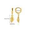 Wholesale Hiphop Style Stainless Steel Animal Zodiac Starfish Conch Pendant Earrings Electroplated
