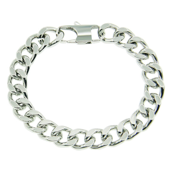 Wholesale Hiphop Style Stainless Steel Geometric Cuban Chain Necklace With Electroplating