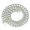Wholesale Hiphop Style Stainless Steel Geometric Cuban Chain Necklace With Electroplating