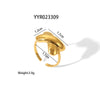 Wholesale Hiphop Style Stainless Steel Ring With Starfish Irregular Knot Design Pvd Furnace Real Gold Electroplated